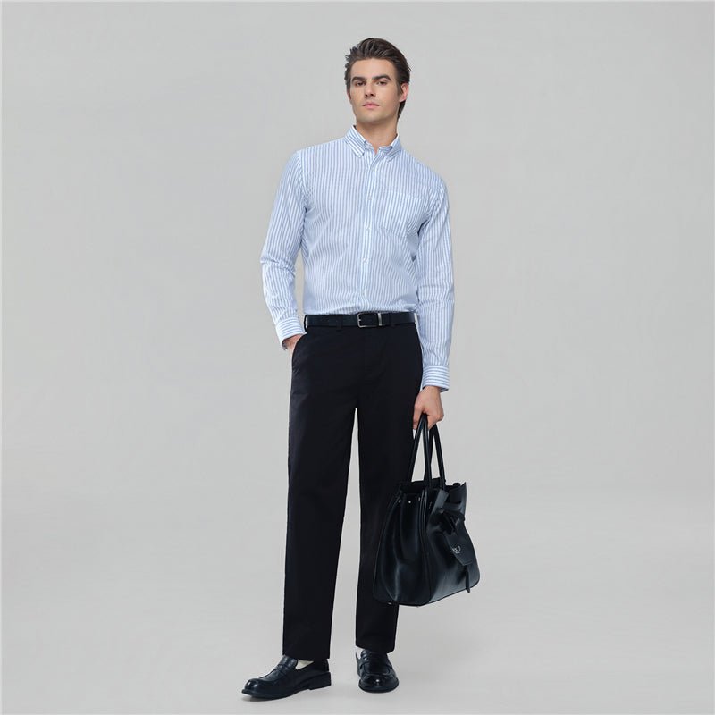 Giordano Men's Cotton Oxford Wrinkle Free Long - Sleeve Shirt - first_variant_option_2 Premium Shirt for Giordano