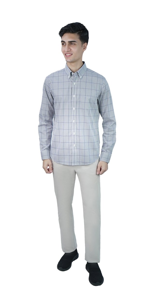 Giordano Men’s Cotton Oxford Wrinkle Free Long-Sleeve Shirt - Premium Shirts