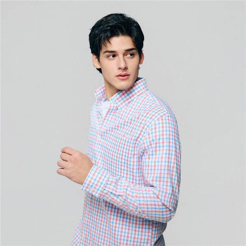 Giordano Men's Cotton Oxford Wrinkle Free Long - Sleeve Shirt - first_variant_option_2 Premium Shirt for Giordano