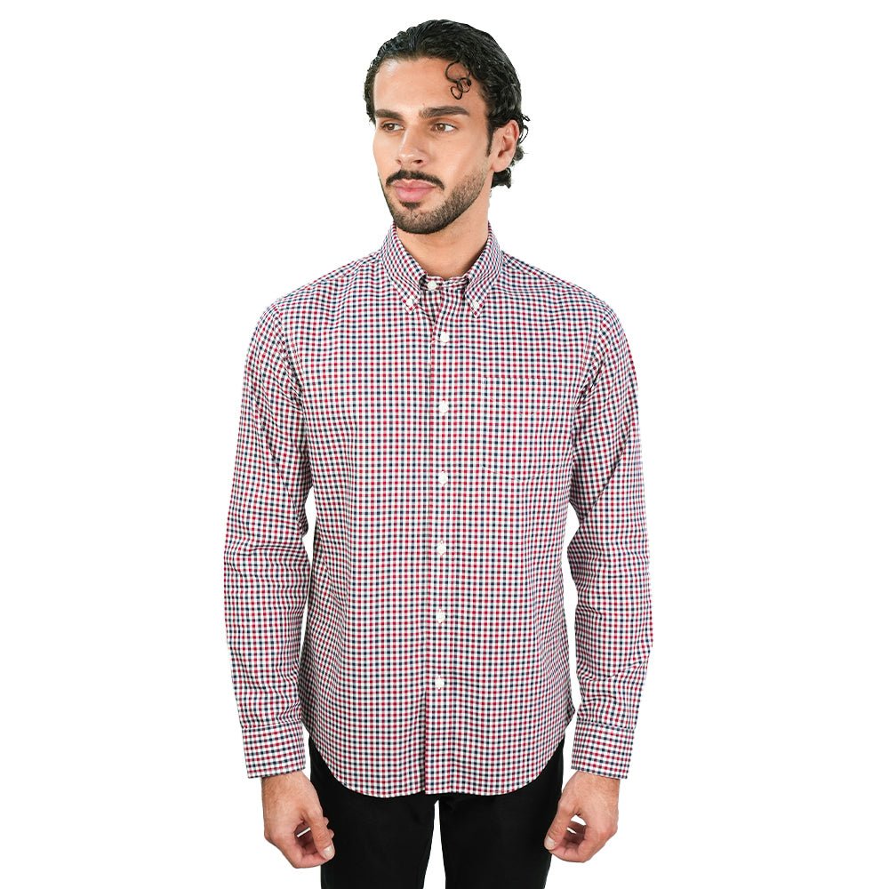 Giordano Men’s Cotton Oxford Wrinkle Free Long-Sleeve Shirt - Premium Shirt