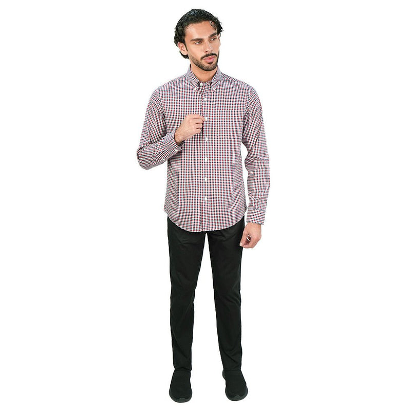 Giordano Men’s Cotton Oxford Wrinkle Free Long - Sleeve Shirt - first_variant_option_2 Premium Shirt for Giordano