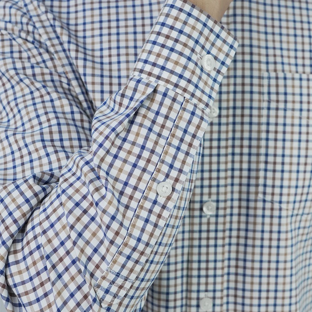 Giordano Men’s Cotton Oxford Wrinkle Free Long-Sleeve Shirt - Premium Shirts