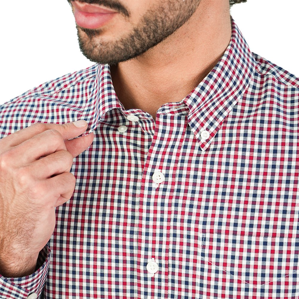Giordano Men’s Cotton Oxford Wrinkle Free Long-Sleeve Shirt - Premium Shirt