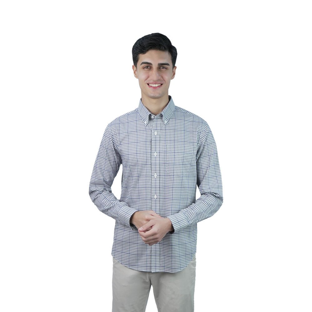 Giordano Men’s Cotton Oxford Wrinkle Free Long-Sleeve Shirt - Premium Shirts