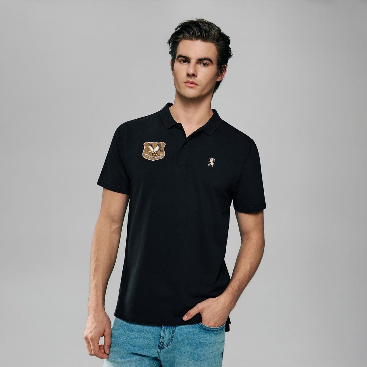 Giordano Men’s Cotton Pique Bold Polo with Embroidery - first_variant_option_2 Premium Polo for Giordano