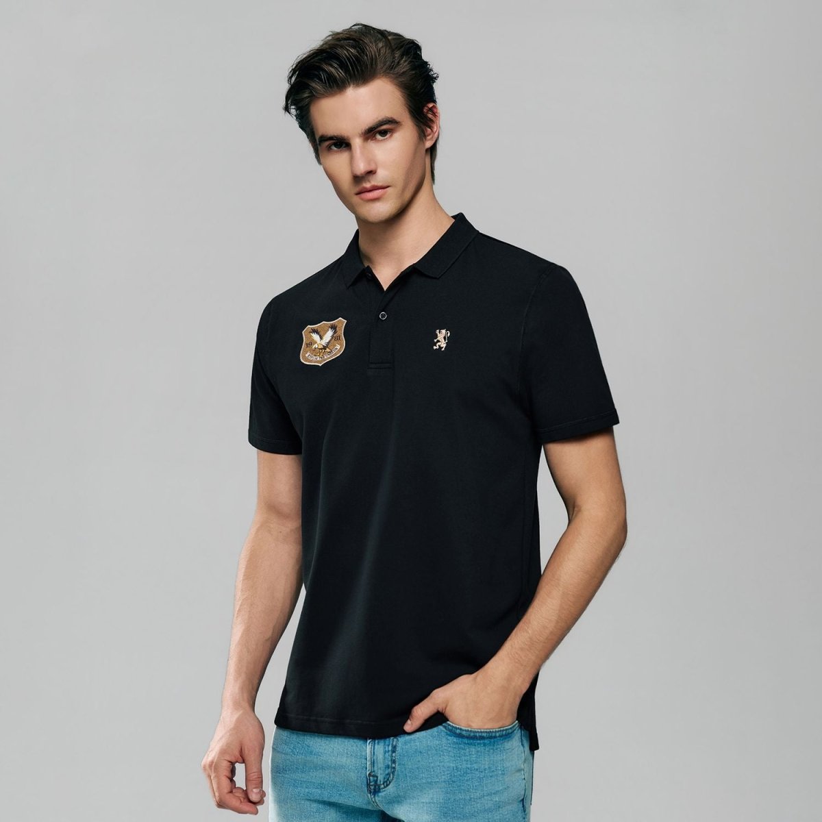 Giordano Men’s Cotton Pique Bold Polo with Embroidery - first_variant_option_2 Premium Polo for Giordano