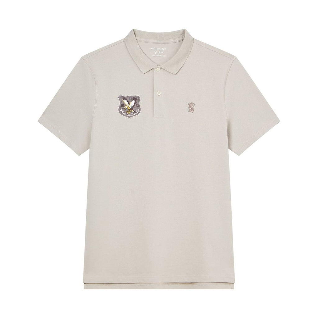 Giordano Men’s Cotton Pique Bold Polo with Embroidery - first_variant_option_2 Premium Polo for Giordano