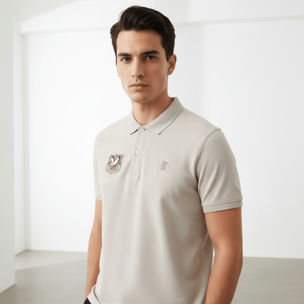 Giordano Men’s Cotton Pique Bold Polo with Embroidery - first_variant_option_2 Premium Polo for Giordano