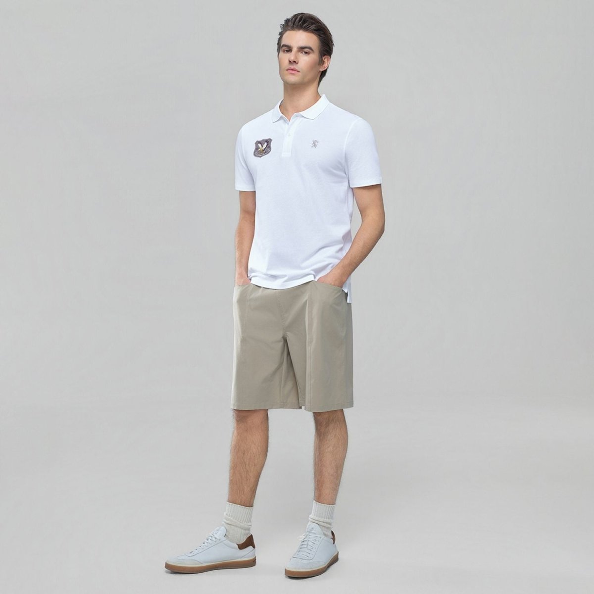 Giordano Men’s Cotton Pique Bold Polo with Embroidery - first_variant_option_2 Premium Polo for Giordano