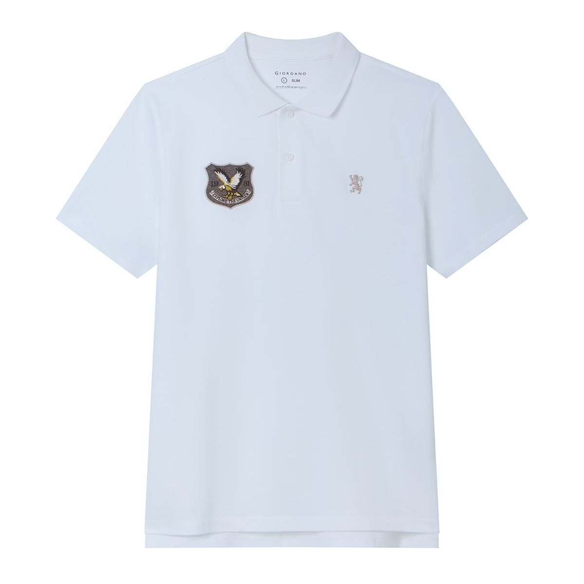 Giordano Men’s Cotton Pique Bold Polo with Embroidery - first_variant_option_2 Premium Polo for Giordano