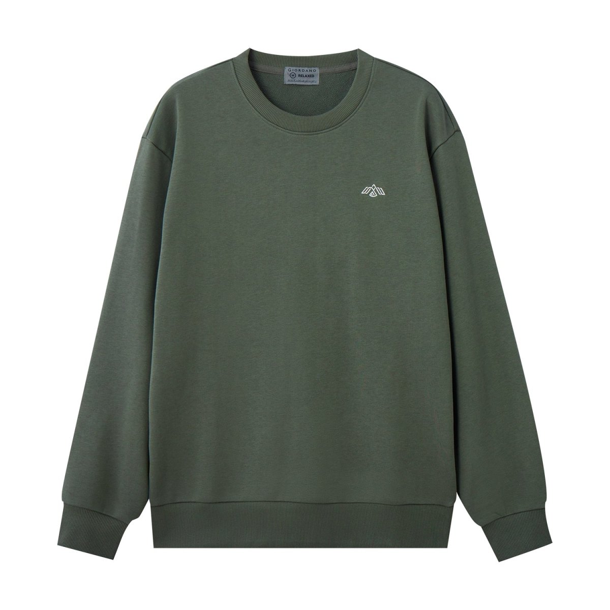 Giordano Men's Cotton Polyester French Terry Crew Neck Sweatshirt - Premium Sweatshirts