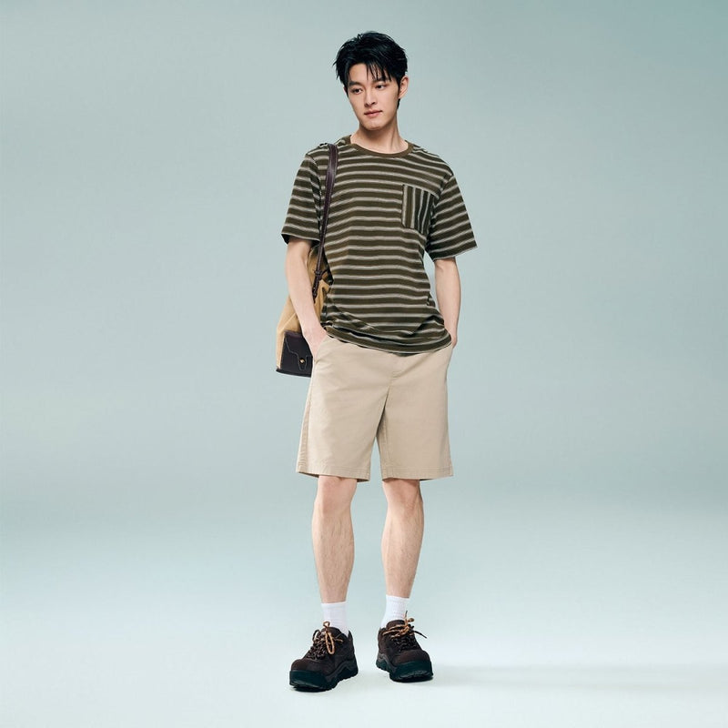Giordano Men's Cotton Regular Fit Shorts | Online Exclusive - Premium Print Tee