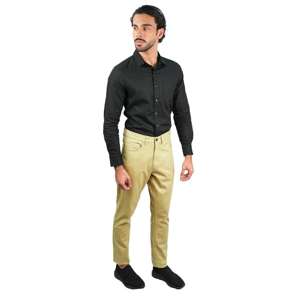 Giordano Men’s Cotton Regular Taper Stretch Twill Khakis - first_variant_option_2 Premium Pants for Giordano
