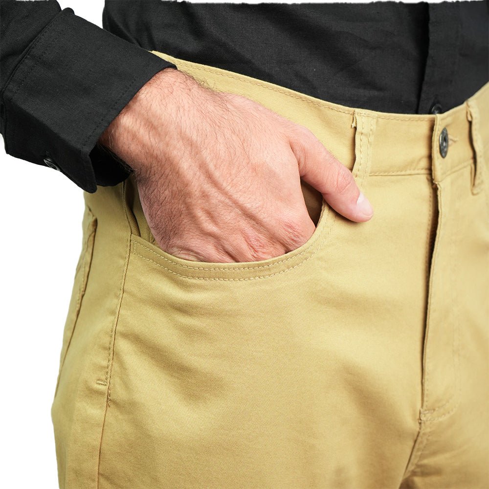 Giordano Men’s Cotton Regular Taper Stretch Twill Khakis - first_variant_option_2 Premium Pants for Giordano