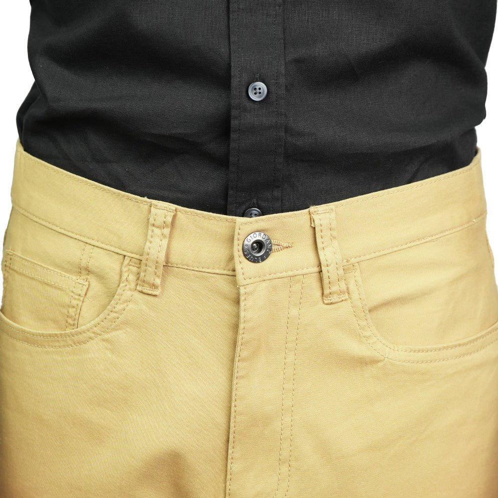 Giordano Men’s Cotton Regular Taper Stretch Twill Khakis - first_variant_option_2 Premium Pants for Giordano