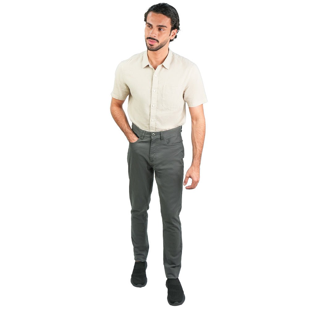 Giordano Men’s Cotton Regular Taper Stretch Twill Khakis - first_variant_option_2 Premium Pants for Giordano