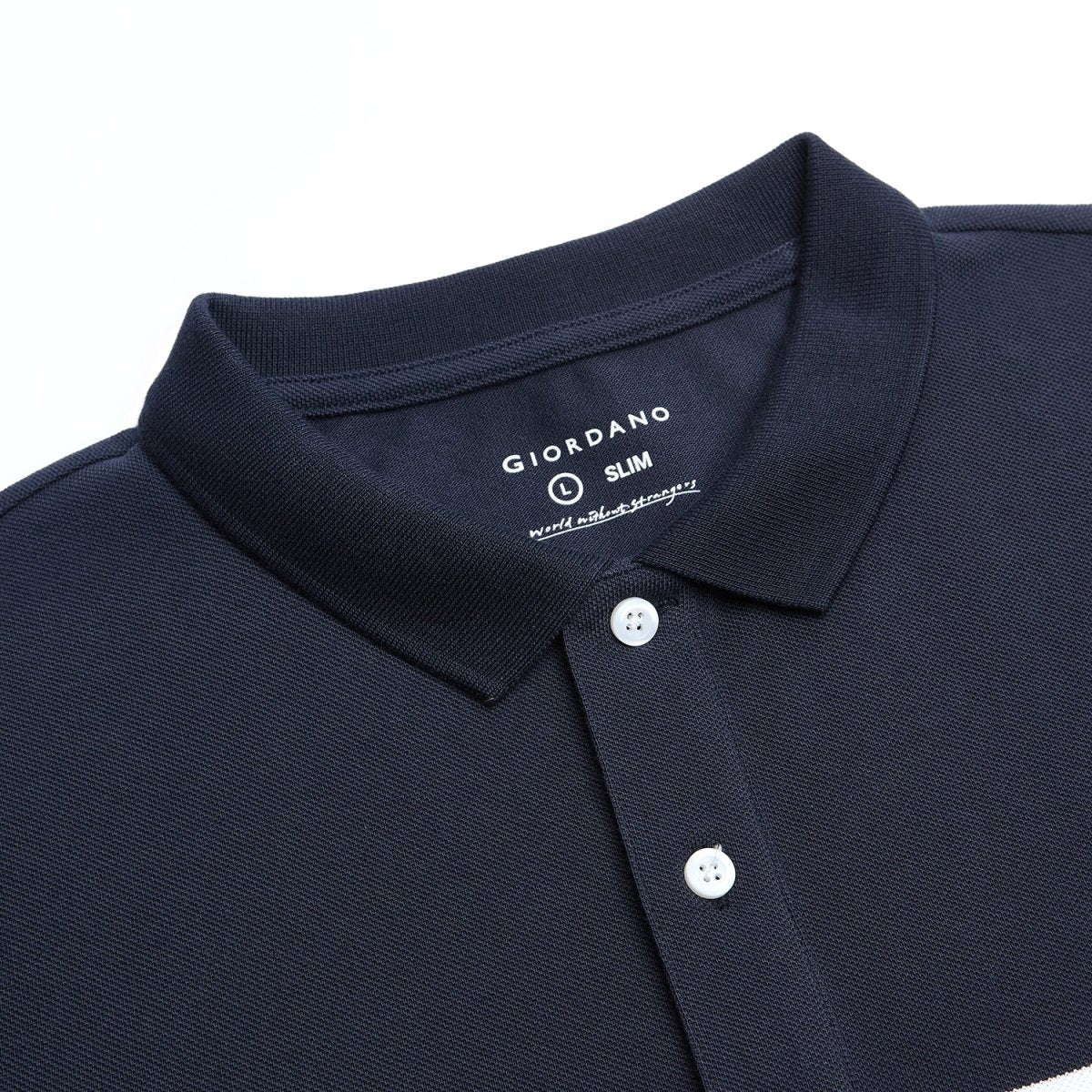 Giordano Men's Cotton Slim Fit Stripe Polo - first_variant_option_2 Premium Polo for Giordano