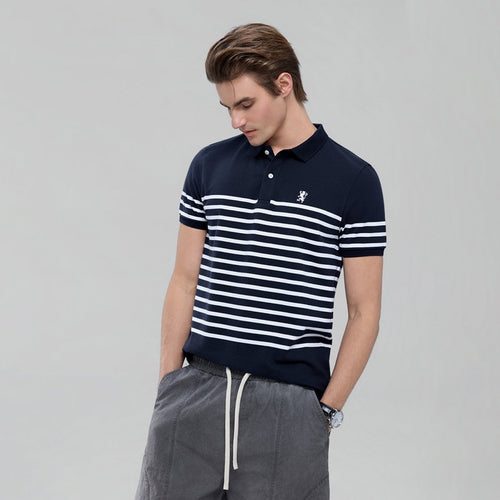 Giordano Men's Cotton Slim Fit Stripe Polo - first_variant_option_2 Premium Polo for Giordano
