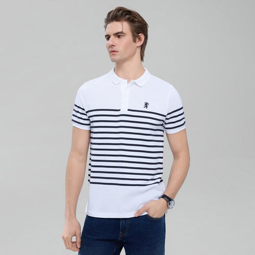 Giordano Men's Cotton Slim Fit Stripe Polo - first_variant_option_2 Premium Polo for Giordano