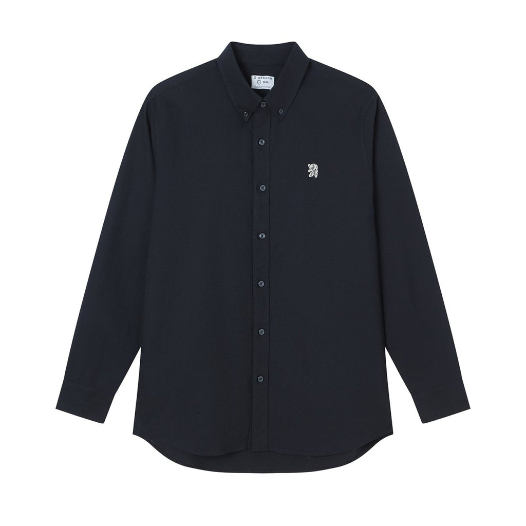 Giordano Men’s Cotton Slim Oxford Shirt with Embroidery - first_variant_option_2 Premium Shirts for Giordano