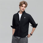 Giordano Men’s Cotton Slim Oxford Shirt with Embroidery - first_variant_option_2 Premium Shirts for Giordano