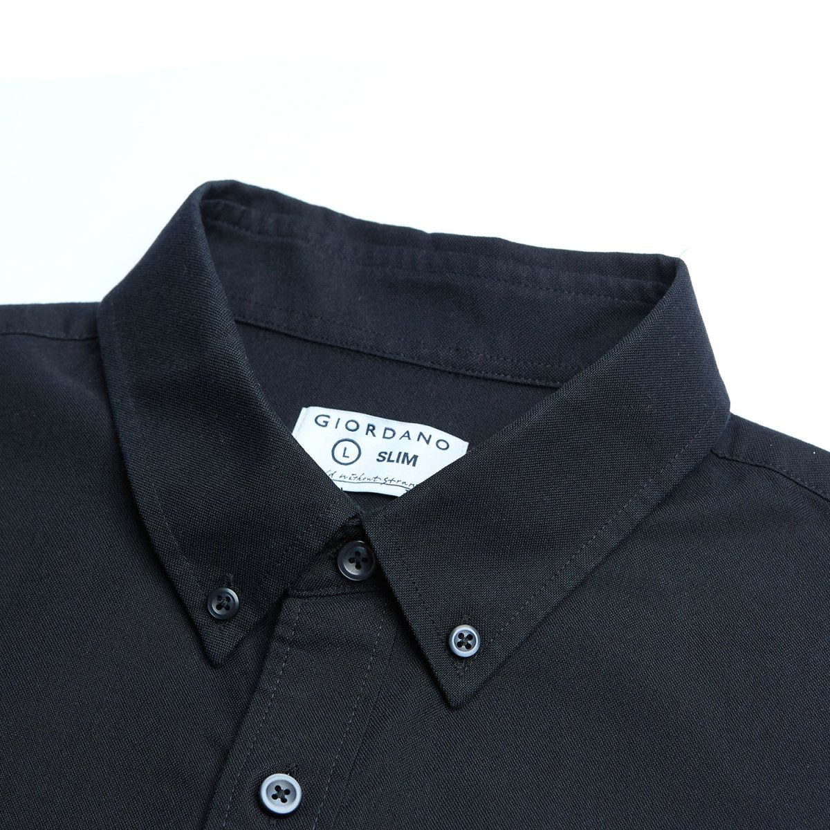 Giordano Men’s Cotton Slim Oxford Shirt with Embroidery - first_variant_option_2 Premium Shirts for Giordano