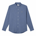 Giordano Men’s Cotton Slim Oxford Shirt with Embroidery - Premium Shirts