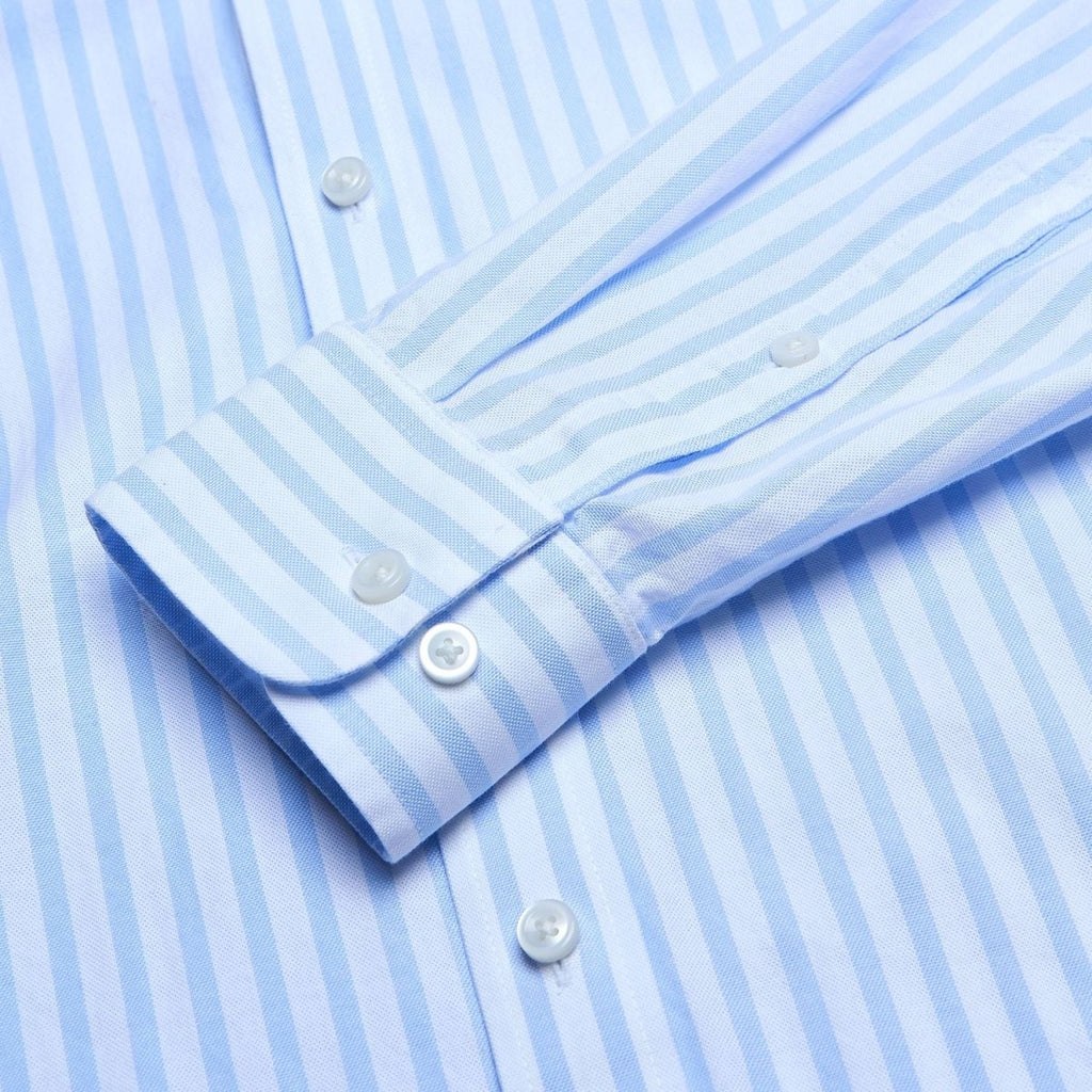 Giordano Men’s Cotton Slim Oxford Shirt with Embroidery - Premium Shirts