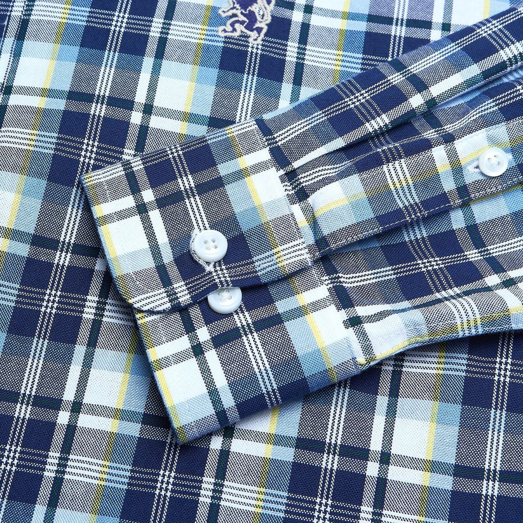 Giordano Men’s Cotton Slim Oxford Shirt with Embroidery - first_variant_option_2 Premium Shirts for Giordano