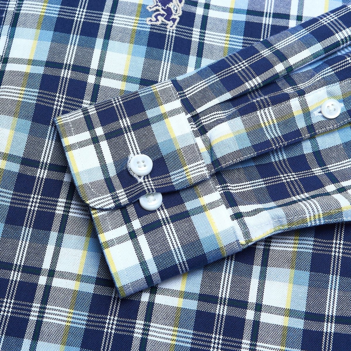 Giordano Men’s Cotton Slim Oxford Shirt with Embroidery - first_variant_option_2 Premium Shirts for Giordano
