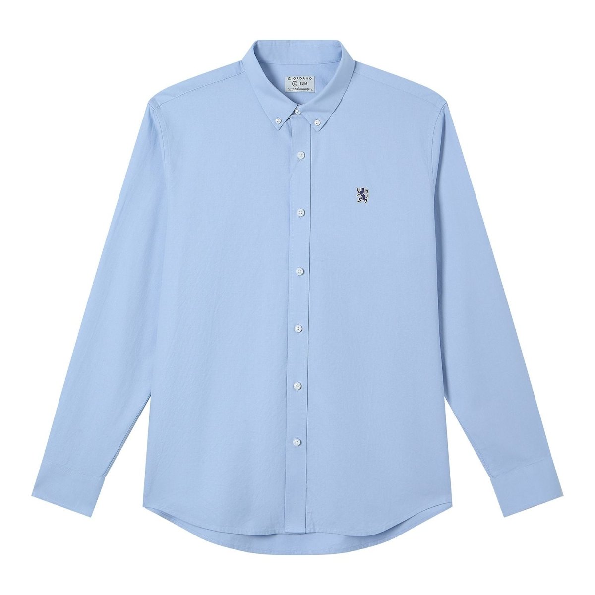 Giordano Men’s Cotton Slim Oxford Shirt with Embroidery - first_variant_option_2 Premium Shirts for Giordano