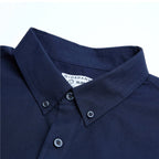 Giordano Men’s Cotton Slim Oxford Shirt with Embroidery - Premium Shirts
