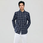 Giordano Men’s Cotton Slim Oxford Shirt with Embroidery - Premium Shirts