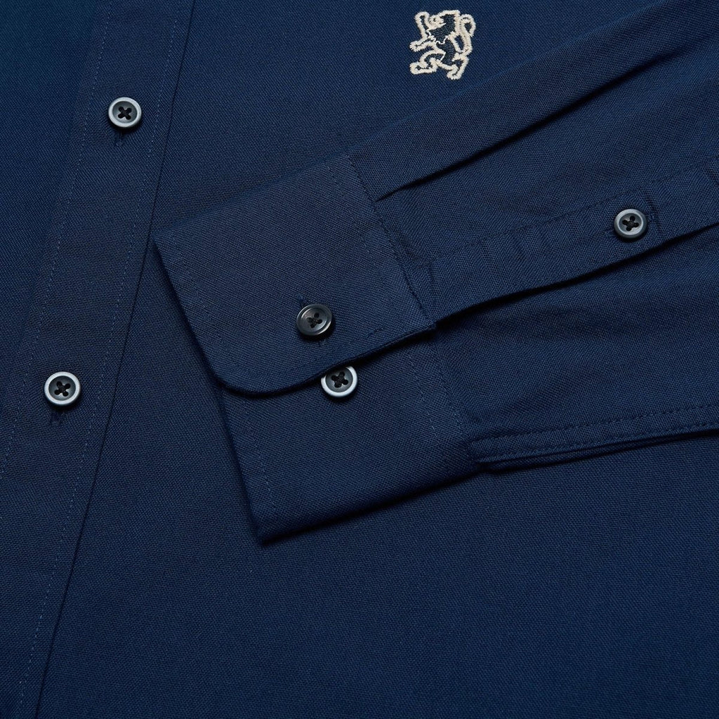 Giordano Men’s Cotton Slim Oxford Shirt with Embroidery - first_variant_option_2 Premium Shirts for Giordano