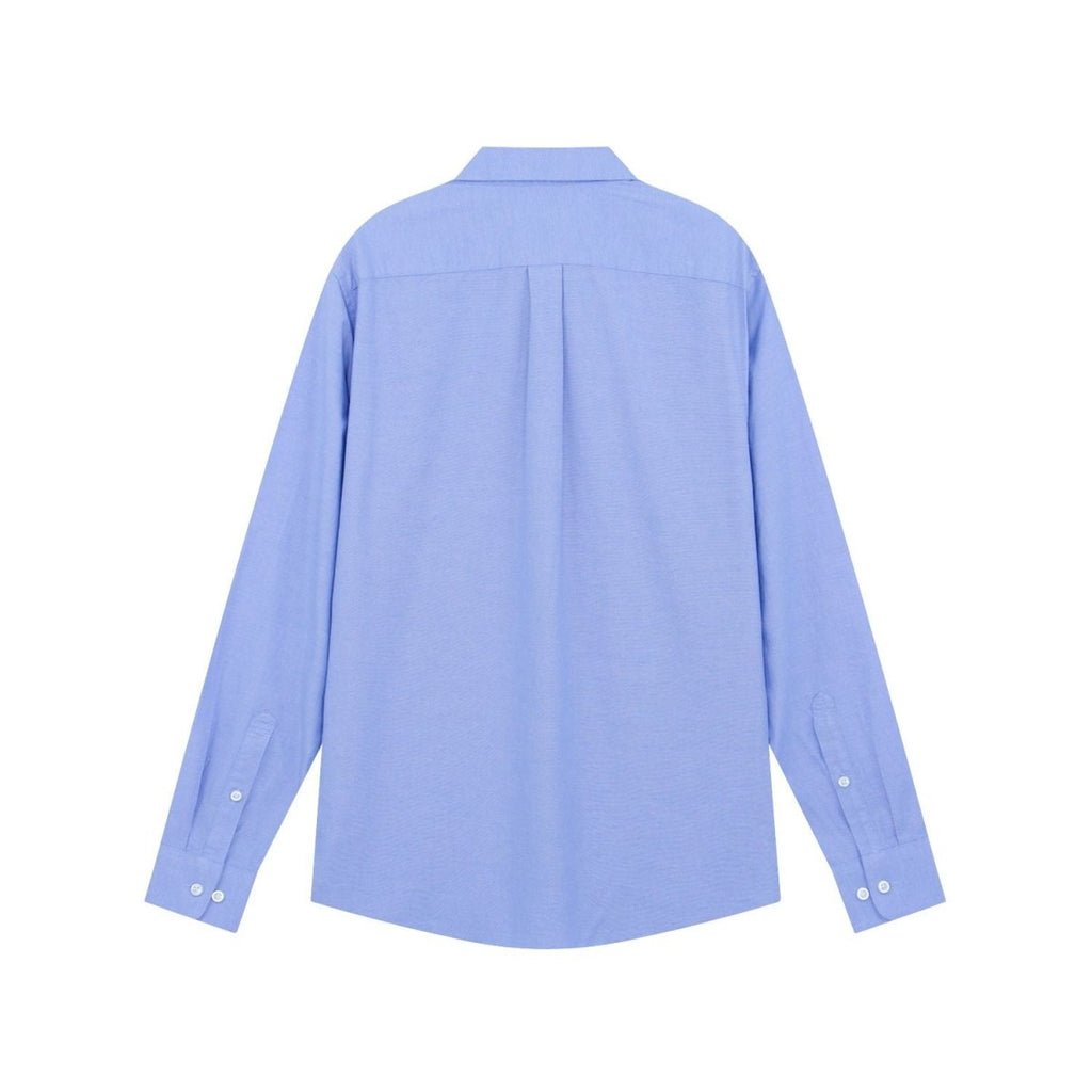 Giordano Men’s Cotton Slim Oxford Shirt with Embroidery - Premium Shirts