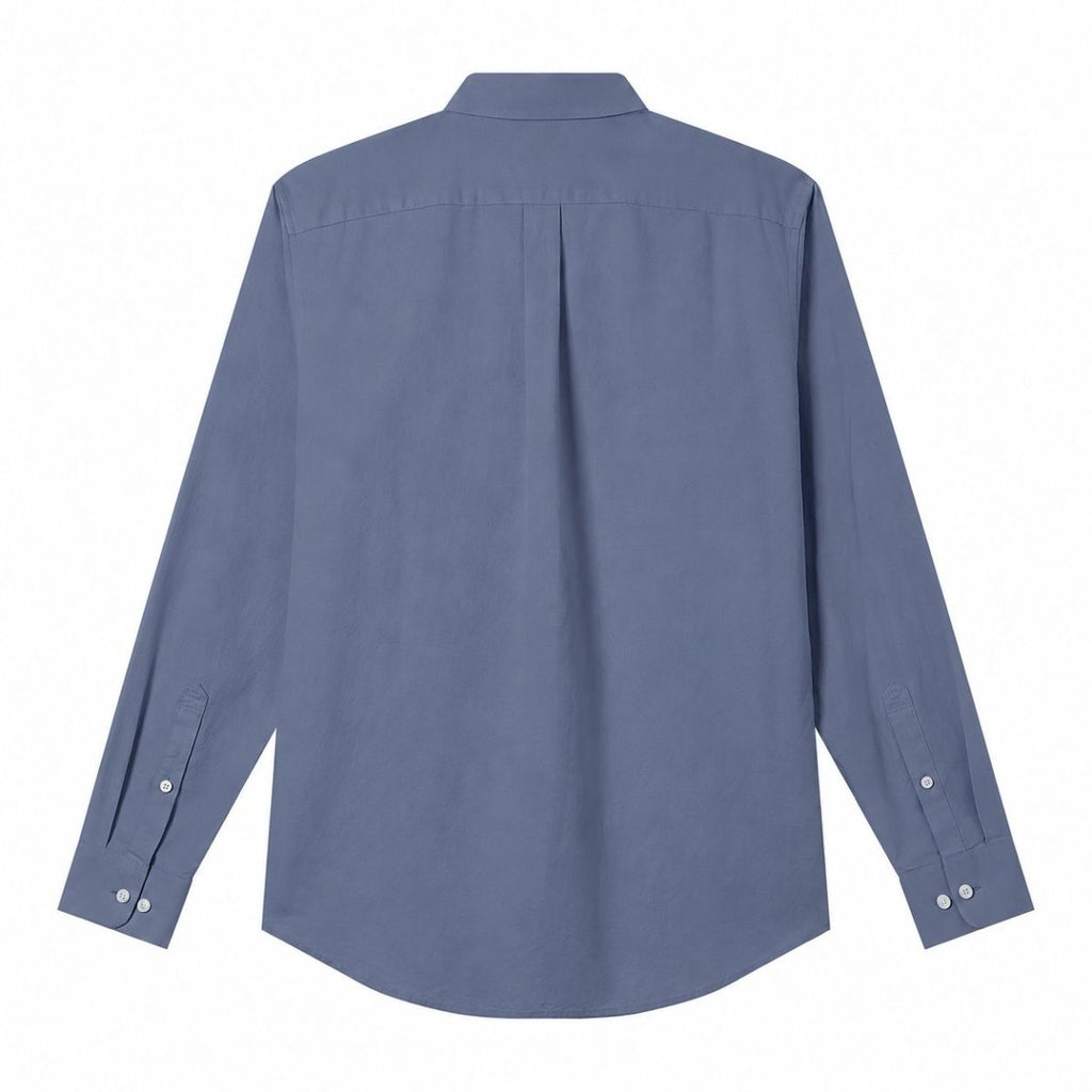 Giordano Men’s Cotton Slim Oxford Shirt with Embroidery - Premium Shirts