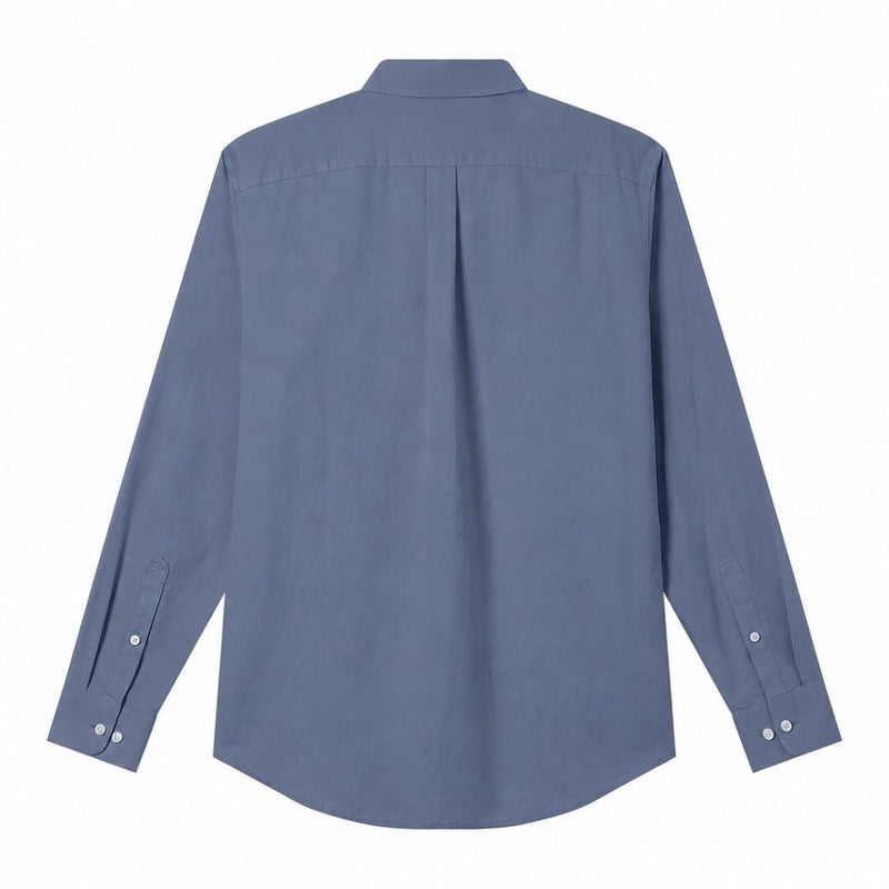 Giordano Men’s Cotton Slim Oxford Shirt with Embroidery - Premium Shirts