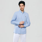 Giordano Men’s Cotton Slim Oxford Shirt with Embroidery - first_variant_option_2 Premium Shirts for Giordano