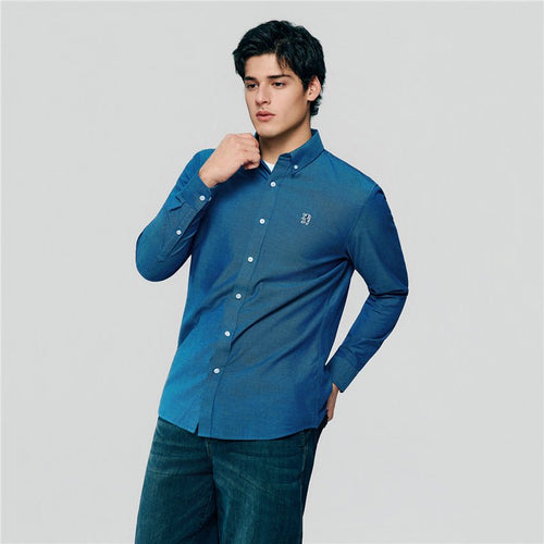 Giordano Men’S Cotton Slim Oxford Shirt With Embroidery - first_variant_option_2 Premium Shirt for Giordano
