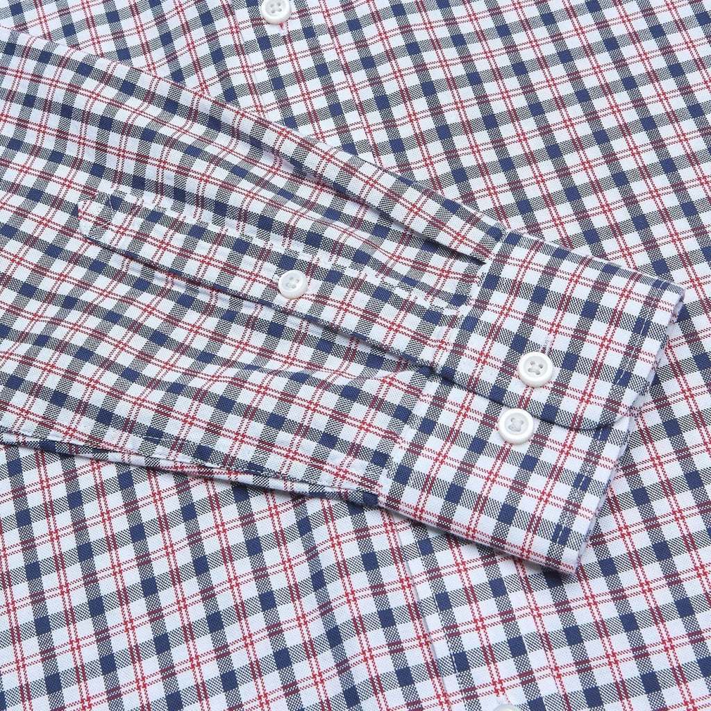 Giordano Men’s Cotton Slim Oxford Shirt with Embroidery - Premium Shirts