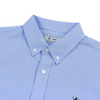 Giordano Men’s Cotton Slim Oxford Shirt with Embroidery - Premium Shirts