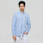 Giordano Men’s Cotton Slim Oxford Shirt with Embroidery - first_variant_option_2 Premium Shirts for Giordano
