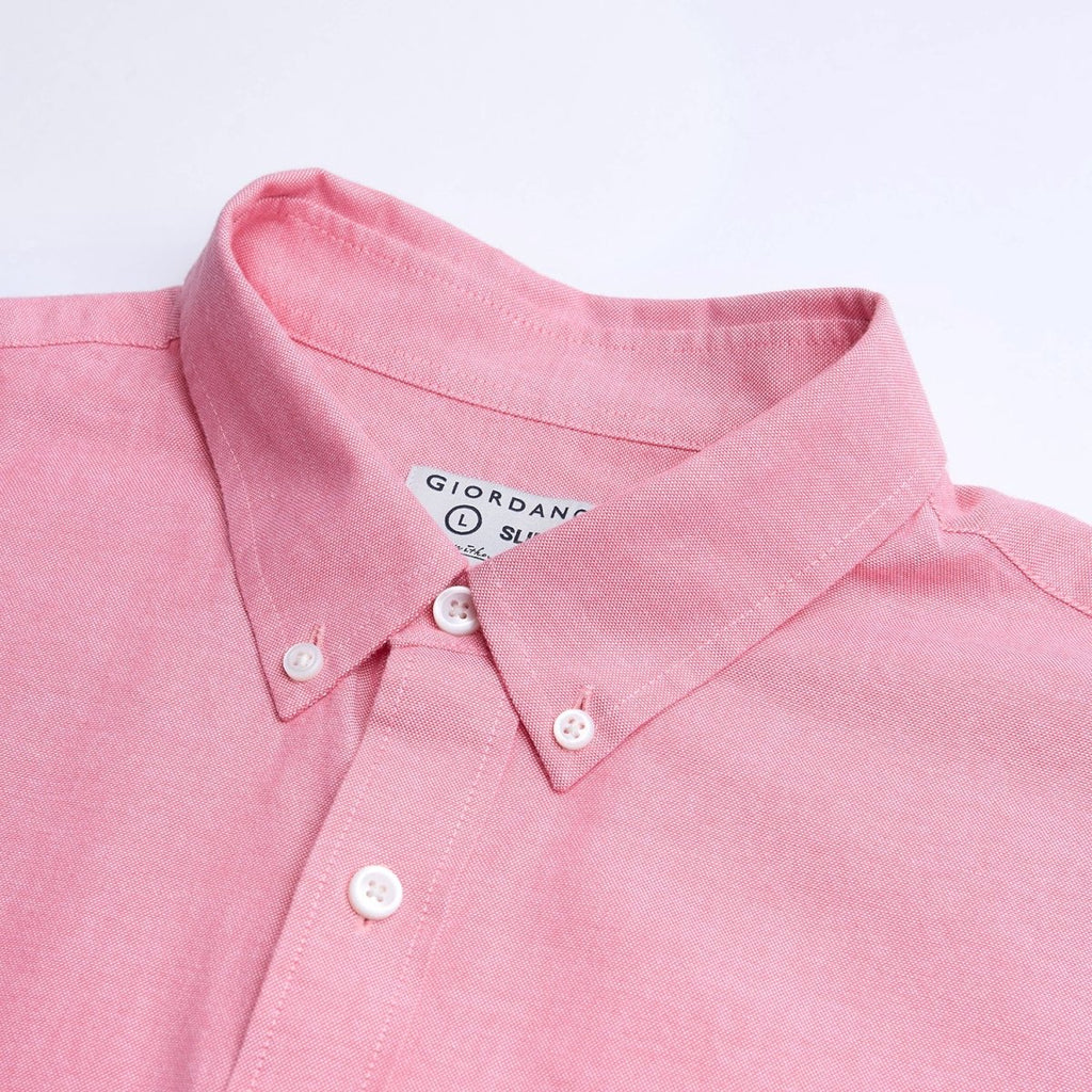 Giordano Men’s Cotton Slim Oxford Shirt with Embroidery - first_variant_option_2 Premium Shirts for Giordano