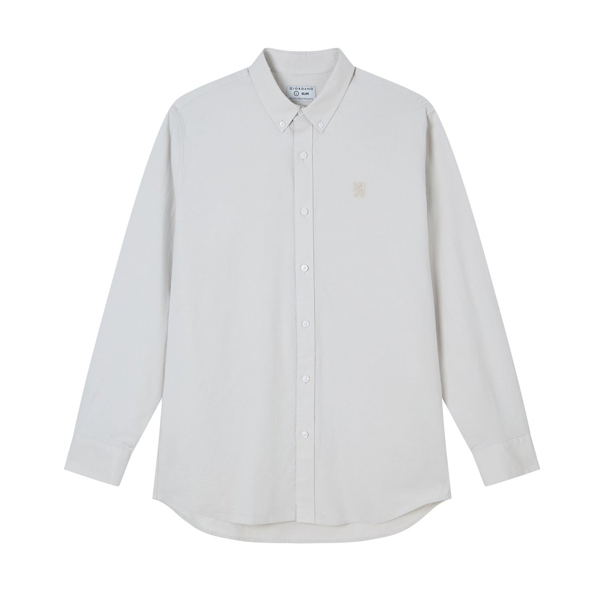 Giordano Men’s Cotton Slim Oxford Shirt with Embroidery - first_variant_option_2 Premium Shirts for Giordano