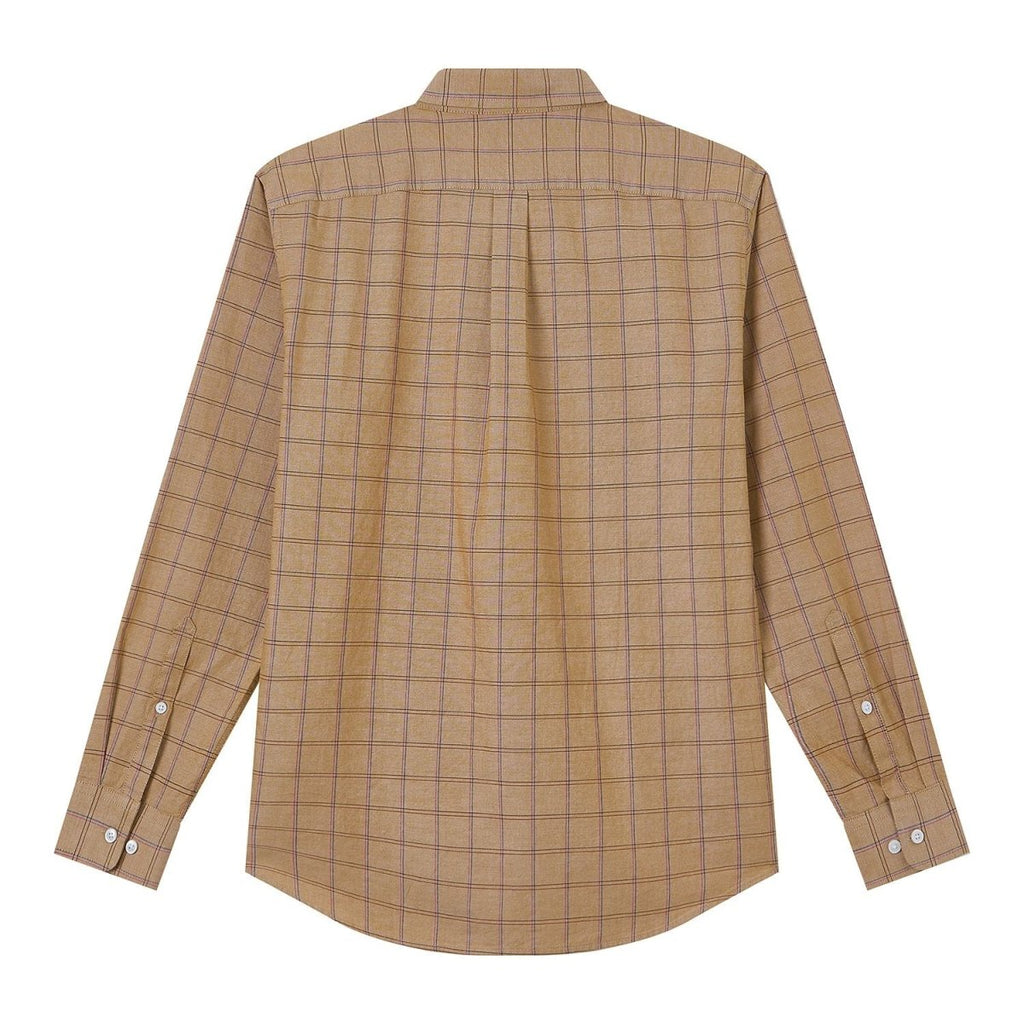 Giordano Men’s Cotton Slim Oxford Shirt with Embroidery - Premium Shirts