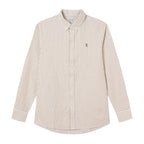 Giordano Men’s Cotton Slim Oxford Shirt with Embroidery - Premium Shirts