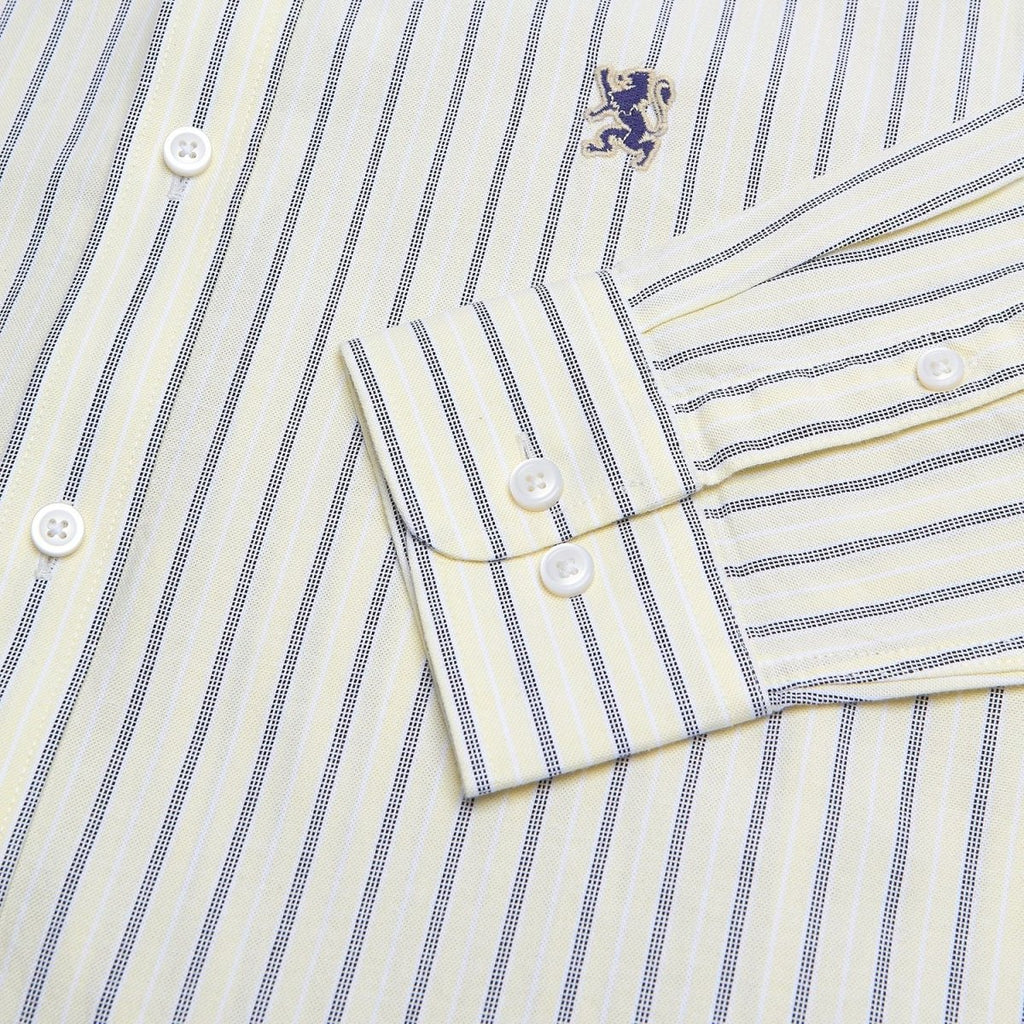 Giordano Men’s Cotton Slim Oxford Shirt with Embroidery - Premium Shirts