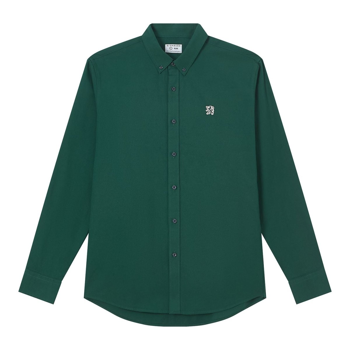 Giordano Men’s Cotton Slim Oxford Shirt with Embroidery - first_variant_option_2 Premium Shirts for Giordano
