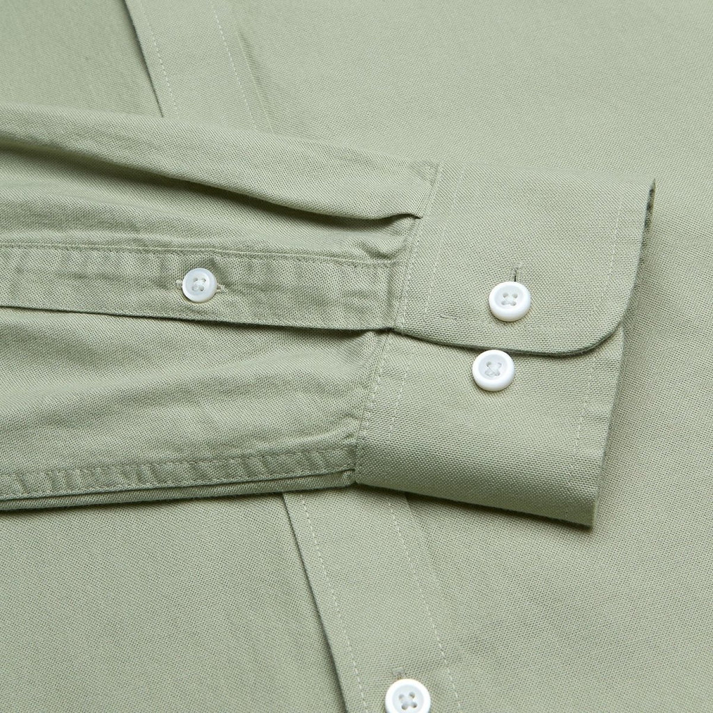 Giordano Men’s Cotton Slim Oxford Shirt with Embroidery - Premium Shirts