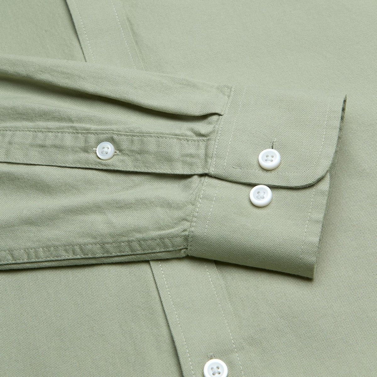 Giordano Men’s Cotton Slim Oxford Shirt with Embroidery - Premium Shirts